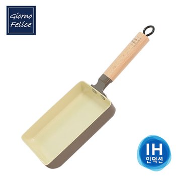 [[죠르노펠리체]] 인덕션 사각 계란말이팬 브라운 13.5x18.5cm