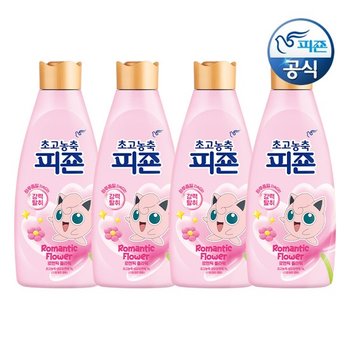 초고농축 섬유유연제 포켓몬에디션 로맨틱플라워 1L 용기 x 4개