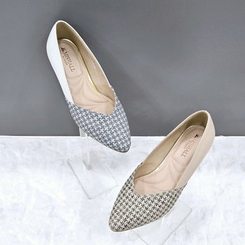 여성 트위드 포인트 플랫 슈즈 12HS00DS06 W-718 W-717 1DC JJ