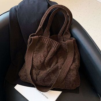 다크브라운 FX31DX11 데일리 숄더 여성 백 니트가방 여자가방 겨울