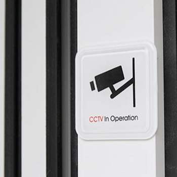cctv EW61UK29 녹화중 건물 표시 안내판 표지판 100x100mm 1p