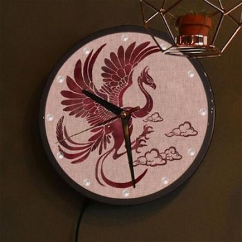 아트박스/꾸밈 nf881-LED시계액자25R_구름위의주작