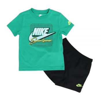 나이키 키즈 보이즈 NSW AYG W TAFFETA 쇼트 상하 세트 86M991-023 -그린 블랙 455108
