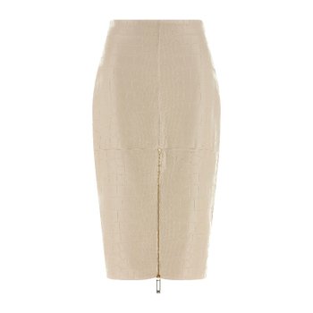 [해외배송] 엘리자베타프랭키 크록 프린트 가죽 미디 스커트 GO10858E2 DZ9