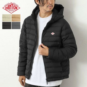 [해외] 단톤 나일론 타프타 미들 다운 후드 재킷 남성 패딩 DT-A0564NRP L M.그레이