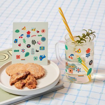 [by casamia] 굴리굴리 Pattern 내열유리컵 355ml