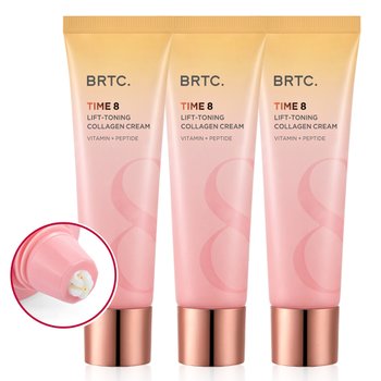 BRTC 타임8 리프토닝 콜라겐 크림 80ml 3개 / 2중 기능성 듀얼비타 콜라겐 크림