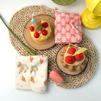 베어 곰돌이 베이코어 프린팅반지갑 미니 현금