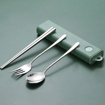 식도락 휴대용 수저 포크세트 개인 무소음 수저통