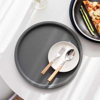 국산 플라이토 실리콘 오브 프라이팬 다용도 받침대 33cm 그레이