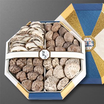 건해몽 장흥 버섯 혼합세트 1호(백화고 140g / 흑화고 120g / 동고 120g / 표고버섯 슬라이스 110g)