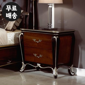델피 엔틱 마호가니원목 2단 협탁 서랍장 침대옆 수납 테이블 안방 거실 쇼파옆 협탁