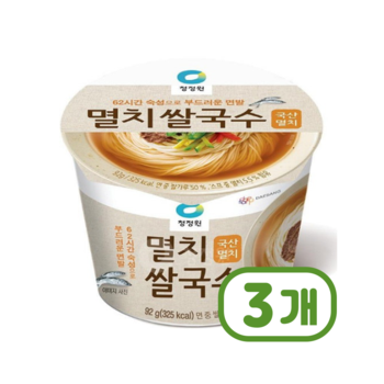 청정원 멸치쌀국수컵 즉석용기면 92g x 3개