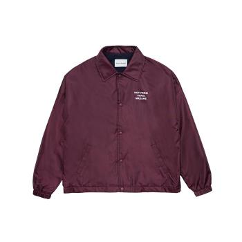 드롤드무슈 남성 LE VESTE POLAIRE 슬로건 카라 자켓 버건디 CJT158-PA010-BX