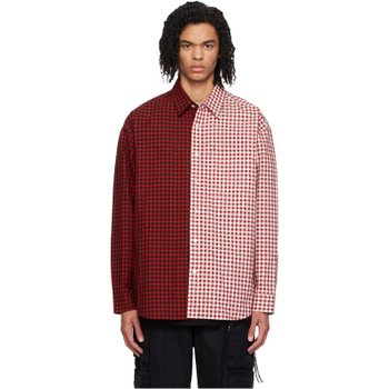 [해외] 마스터마인드 레드 자수 셔츠 MW24S12-SH019-025 WHITE x RED/BLACK