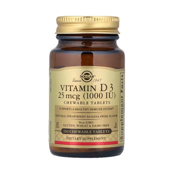 [해외] 솔가 비타민 D3 25mcg (1000IU) 딸기 바나나 맛 100츄어블