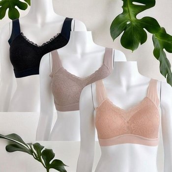 노와이어 노정석후크 프리컷 레이스 브라