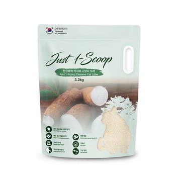한삽뚝딱 카사바 고양이 모래 무향 3.2kg x 3개 (9.6kg)