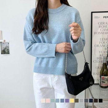 라운드 ORBZ1580 트렌디한 인기 온뉴 캐시울 니트 감성 캐시미어 브이넥