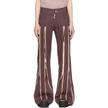 브라운 코튼 데님 진 241785M186005