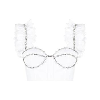 25 FW AREA 크리스털 장식 크롭 탑 2301T45177 TP429584679