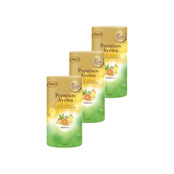 [해외] 쇼슈리키 화장실 방향제 스위트오렌지 베르가못향 400ml x 3개 프리미엄 아로마 방치형