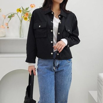 키커보이는 트렌디한 크롭 야상자켓 키작녀코디