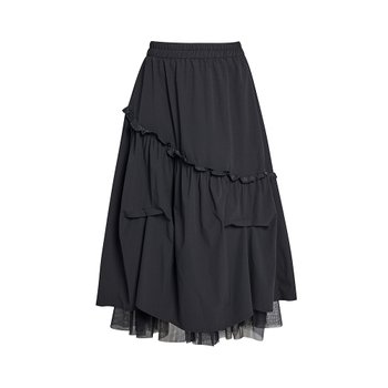 샤 레이어드 셔링 러플 스커트 GS4N0SK401