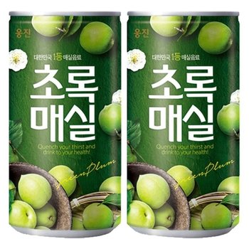 웅진 초록매실 180ml x 60캔입 (30캔x2박스)