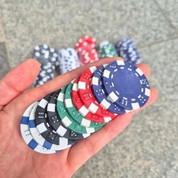 미우 경기용 게임용 컬러칩 홀덤칩 25P 카지노칩 대용