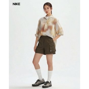 나이키 우먼스 하이웨이스트 여성 우븐 카고 5인치 반바지 러닝 등산 쇼츠 HM6983-004