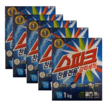 스파크 일반용 1kg 지함 5개입 애경 세탁세제 스파크1kg 애경산업