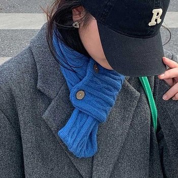인생샷목도리 남녀 공용 커플 겨울 목도리 꽈배기 니트 머플러