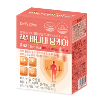 데일리원 리얼 바나바 당케어 500mg X 60정 1통