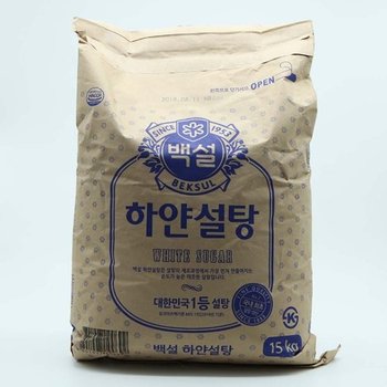 감미로운 단맛 하얀 설탕 15kg 설탕 사탕수수 슈가 베이킹재료 달고나 (W9AA64B)