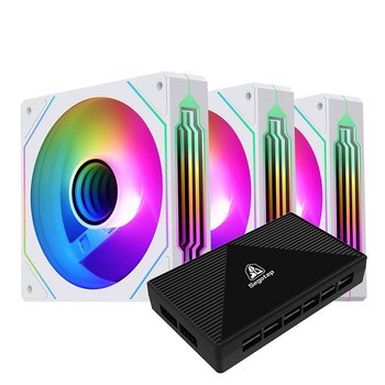 Segotep NR12 ARGB PWM KIT 시스템쿨러 화이트 (3PACK/Controller)