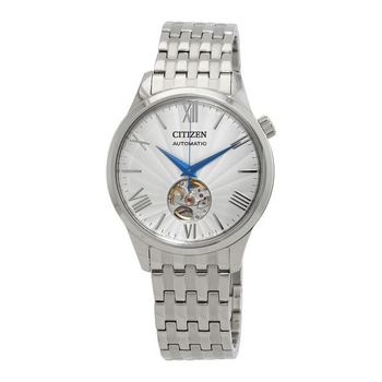 [해외] 시티즌 오토매틱 실버 다이얼 남성 시계 NH9130-84A