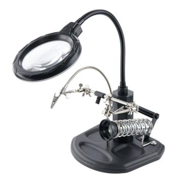 악어클립 집게 납땜 LED 확대경 스탠드 보조 돋보기 디지털돋보기 독서확대경 과학돋보기