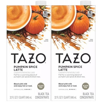 [해외] 타조 타조 펌킨 스파이스 라떼 블랙티 컨센트레이트, 32온스, 2개 팩 (64 액량 온스)