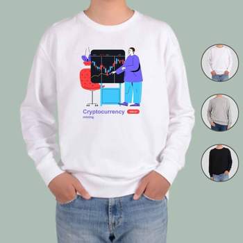 맨투맨 전색상 가상화폐 비트코인 블록체인 디자인