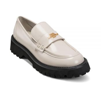 칼라거펠트 여성 그웬 로고 플랫폼 로퍼 소프트 화이트