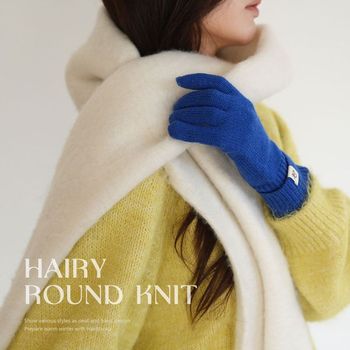 리델루즈 헤어리 라운드 니트_P383910684