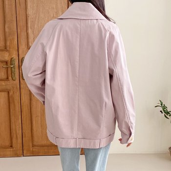 코지23여자 스타일리시 빅카라 캐주얼 사파리 데일리 자켓