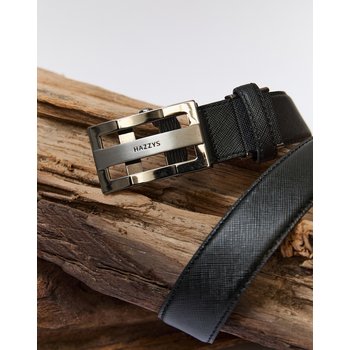 [25SS] [핫딜][스테디셀러]블랙 음각로고 소가죽 벨트 WUBE5E702BK