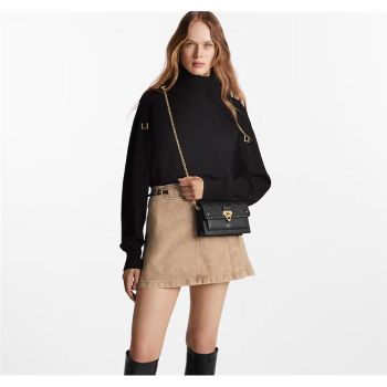 바뱅 체인 월릿 모노그램 앙프렝뜨 엠보스드 카우하이드 가죽 블랙 72510488