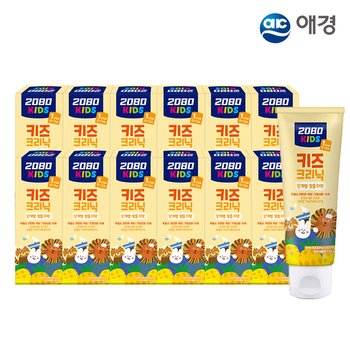 2080 키즈크리닉 치약 80g 6개입 X 2개 (단계선택)