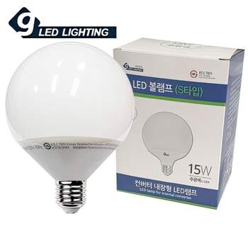 LED 볼전구 컨버터 램프 15W 주광색 S타입 전등 다마 인테리어 방등 조명 테라스 화장실 엘이디