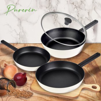 [Pure-Rin] 퓨어린 국내생산 화이트  인덕션 (IH) 프라이팬 4종세트