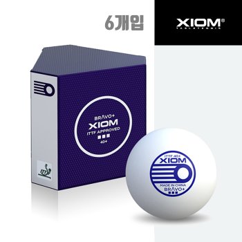 e엑시옴 ITTF 경기용 브라보 플러스 탁구공(6개입) 볼