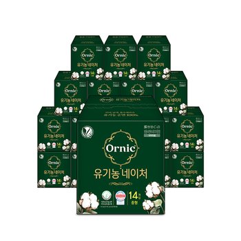 오닉 유기농 네이처 생리대 중형 14p 18팩